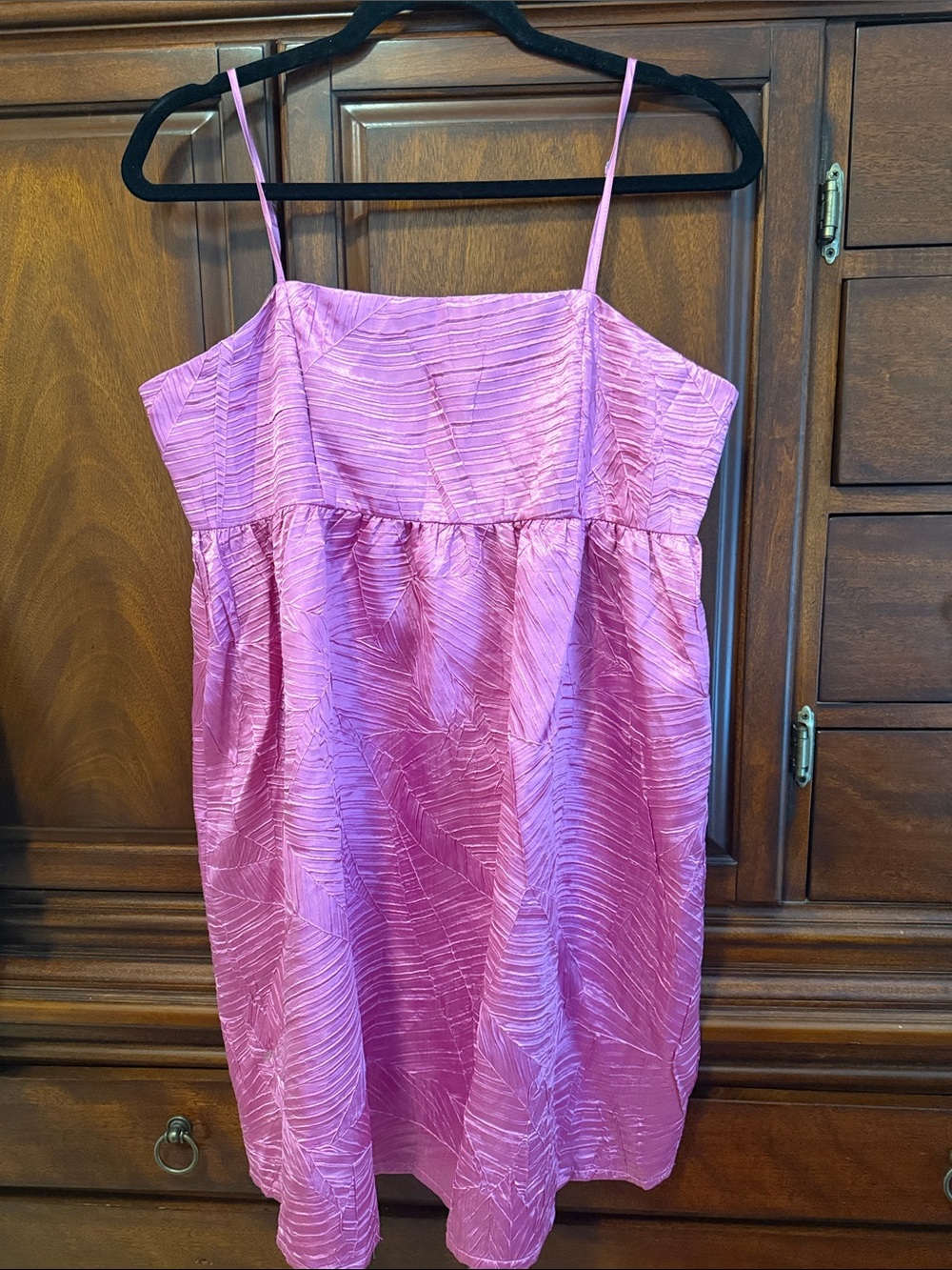 NWT TCEC pink size large dress with pockets adjustable straps